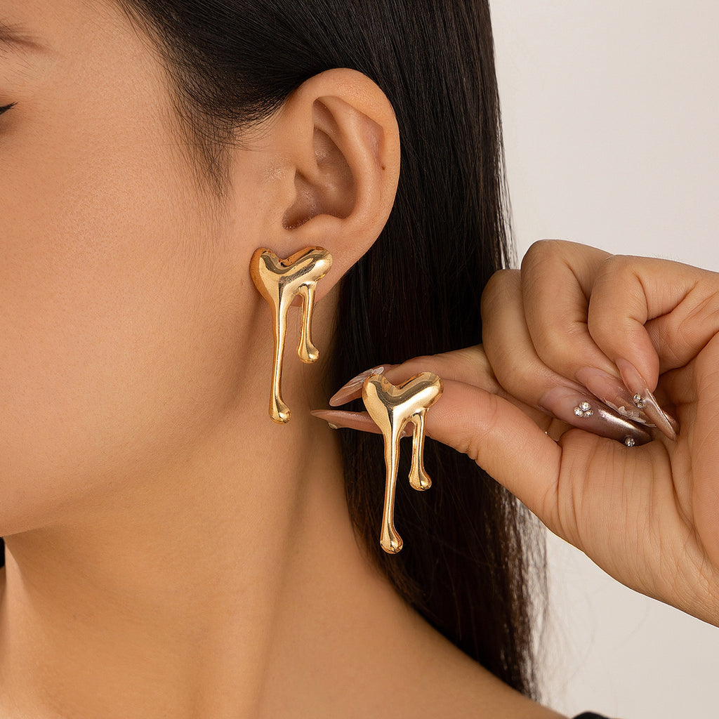 Damen Ohrstecker mit herzförmigem Design Shop Nory