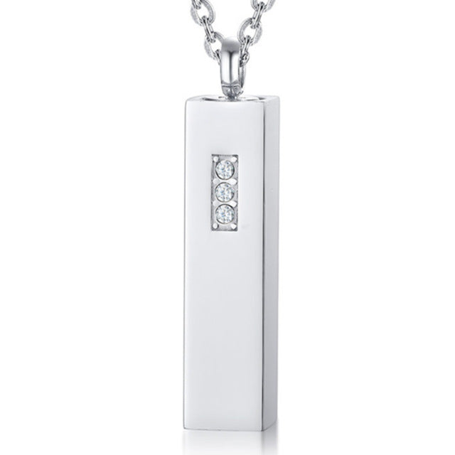 Damen Eleganter Edelstahl Anhänger mit Kristallverzierung Shop Nory