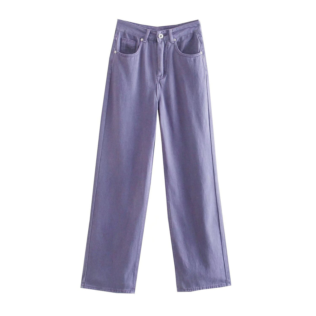 Damen Hochtaillierte weit geschnittene Jeans mit weitem Bein, hoher Taille und rohem Saum Shop Nory