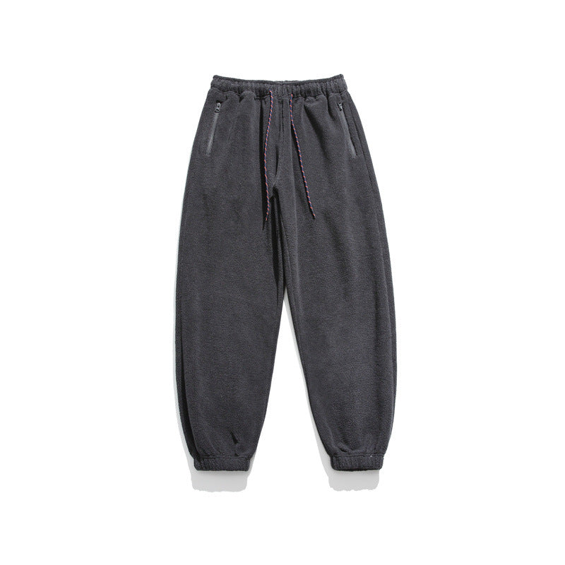 Herren Weit geschnittene Fleece-Jogginghose mit elastischen Bündchen und Eingrifftaschen Shop Nory
