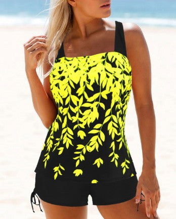 Damen Tankini-Set mit floralem Design und verstellbarem Oberteil