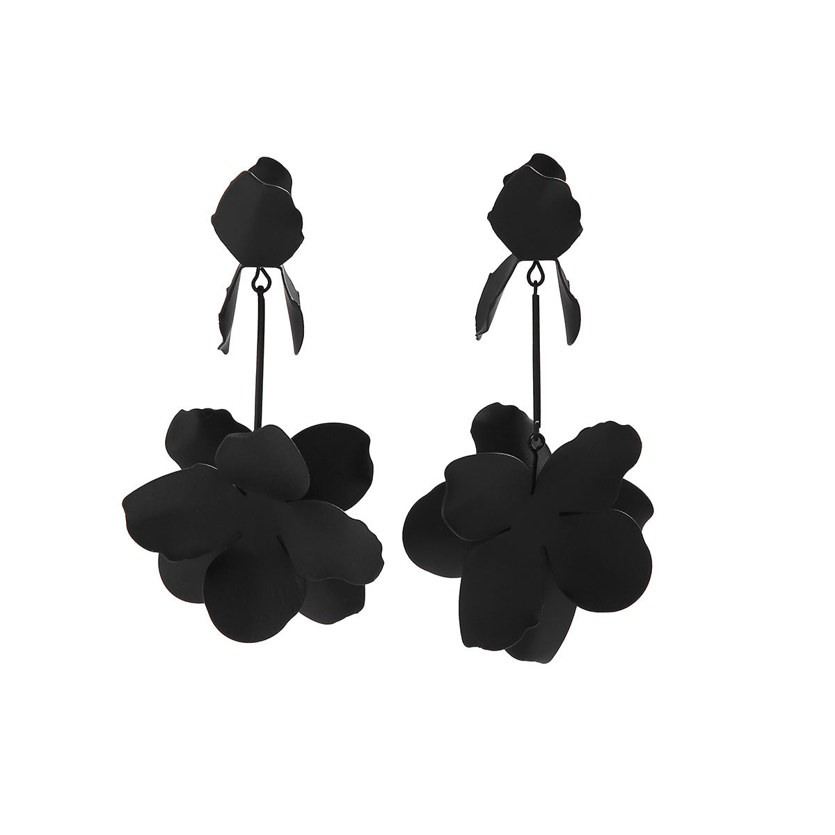 Damen hängende Blüten-Ohrstecker aus Edelstahl Shop Nory