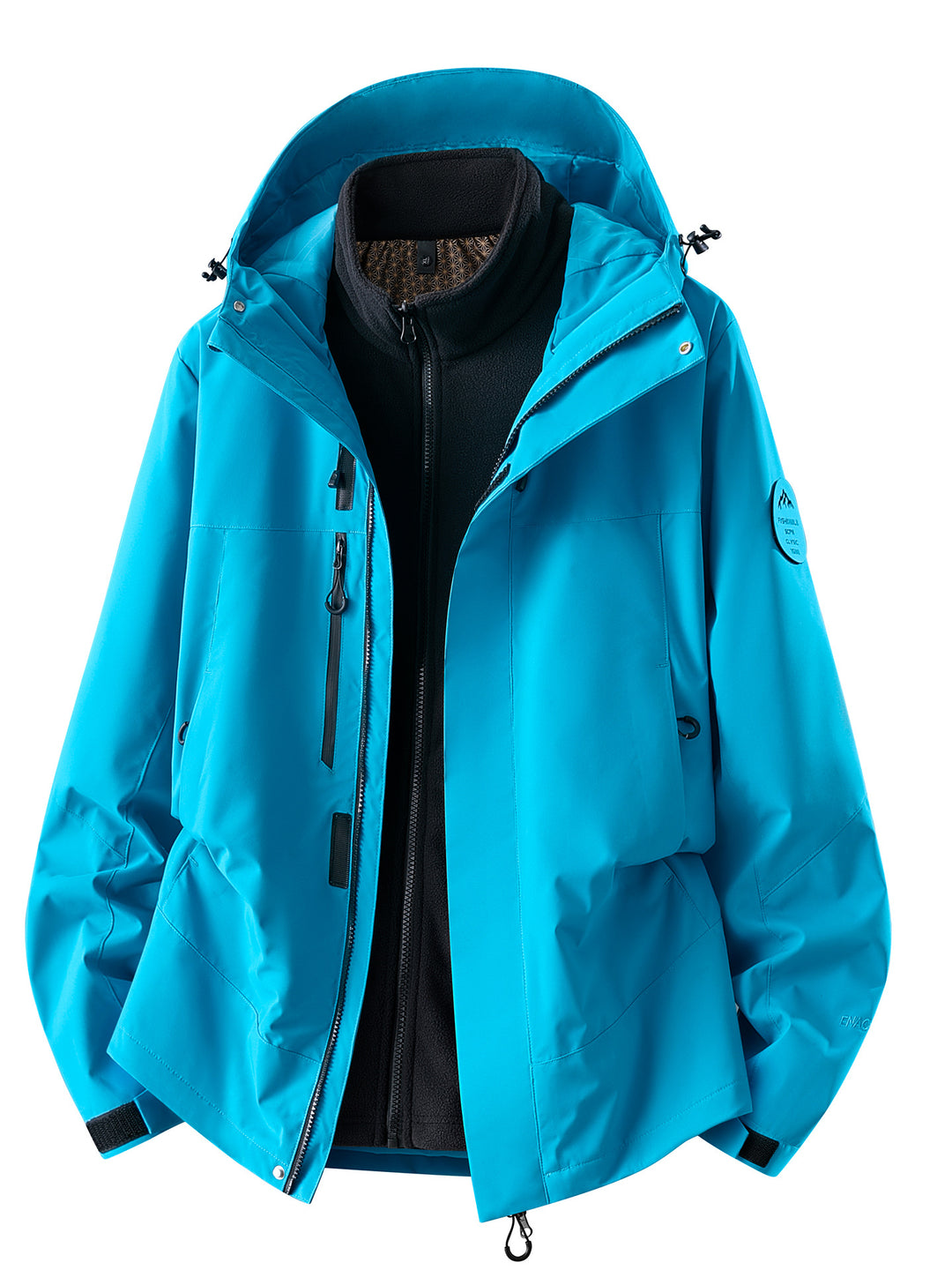 Herren wasserdichte Outdoorjacke mit abnehmbarer Fleece-Innenjacke Shop Nory