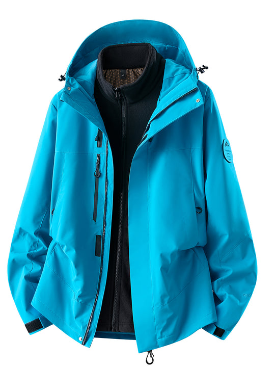 Herren wasserdichte Outdoorjacke mit abnehmbarer Fleece-Innenjacke Shop Nory