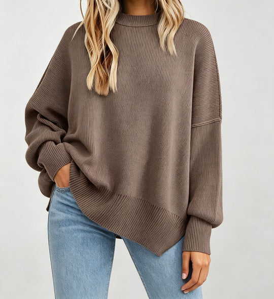 Damen Kastiger Feinstrickpullover mit asymmetrischem Zipfelsaum Shop Nory