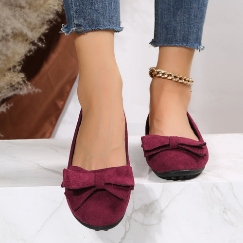 Damen Ballerinas mit modischem Schleifendetail