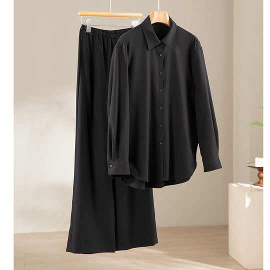 Damen Oversized Seidiges Hemd mit durchgehender Knopfleiste und Hemdkragen Shop Nory