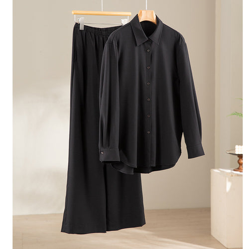 Damen Oversized Seidiges Hemd mit durchgehender Knopfleiste und Hemdkragen Shop Nory