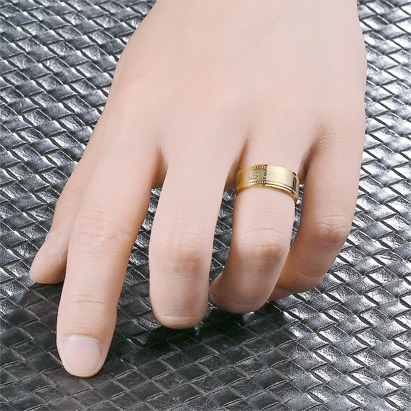 Herren Ring mit kunstvollem geometrischem Muster Shop Nory