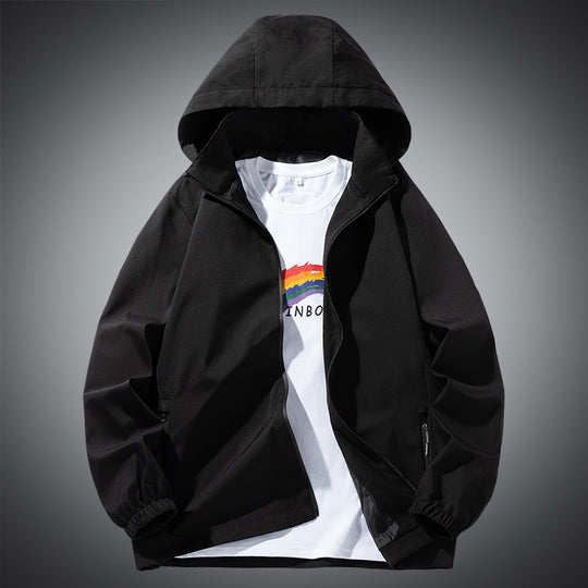 Unisex Minimalistische Softshell-Hoodie mit wasserabweisender Beschichtung, Kapuze & verdeckten Reißverschlusstaschen Shop Nory