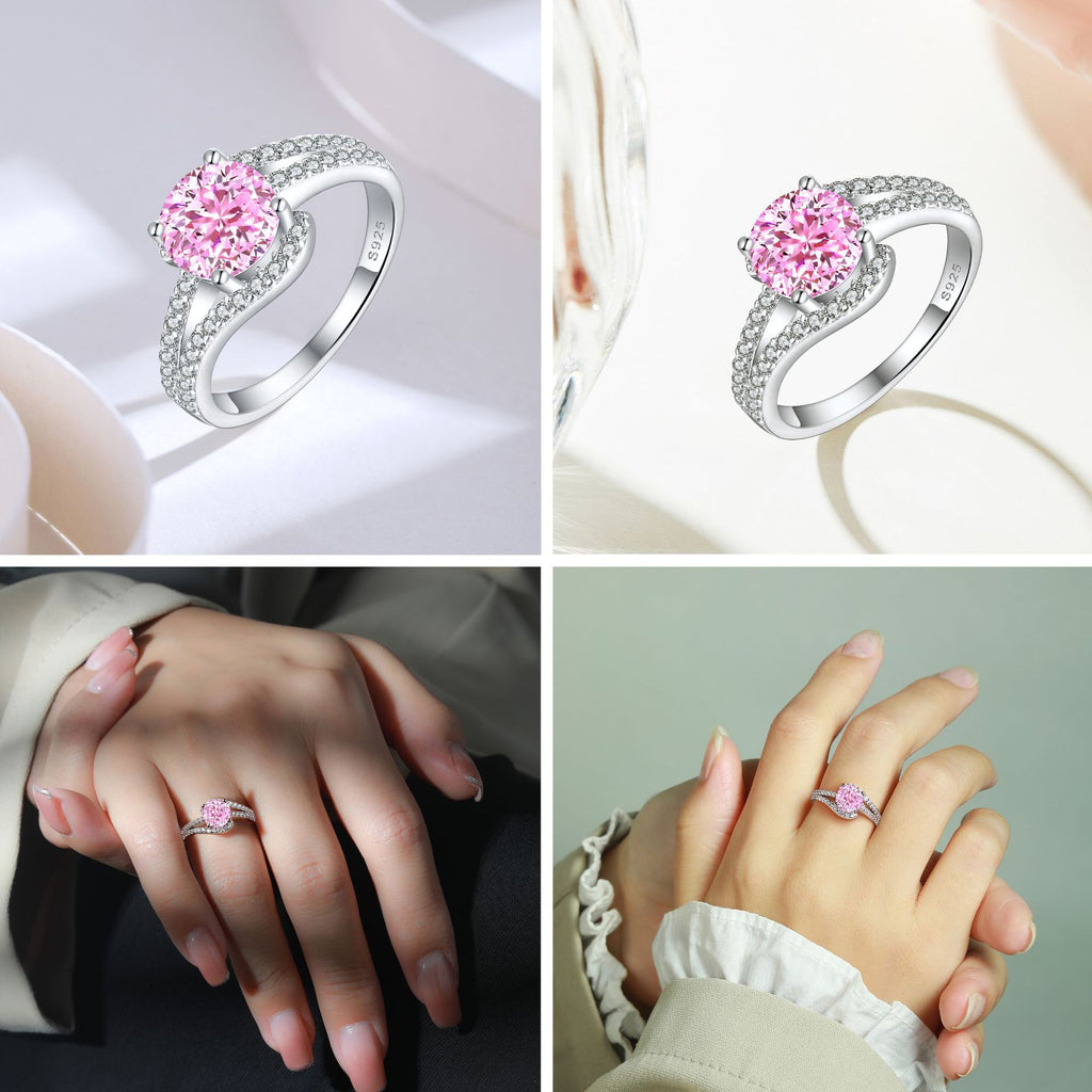 Damen Eleganter Ring mit funkelndem Zirkonia-Besatz Shop Nory