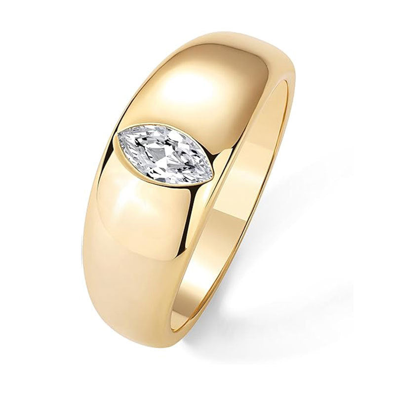 Damen Hochwertiger Ring mit Tropfen-Design und funkelndem Zirkonia Shop Nory