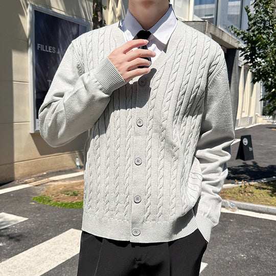 Herren Strickjacke mit Kabelmuster Shop Nory