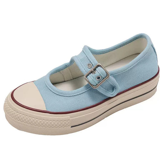 Damen Modische Mary Jane Schuhe mit verstellbarem Riemen und weicher Sohle