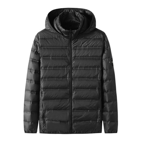 Herren Ultraleichte Steppjacke mit Kapuze, Kompaktpackbare Thermo-Isolierung und windabweisender Außenhülle Shop Nory