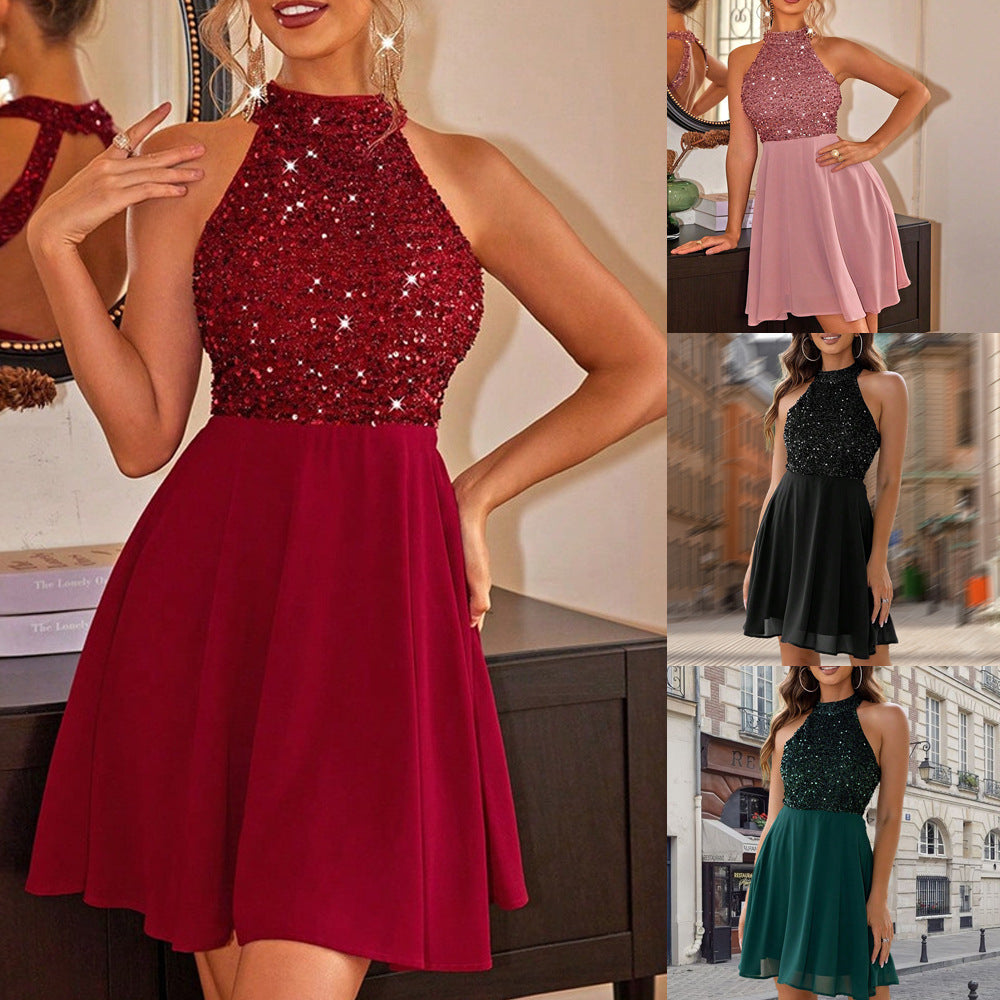 Sinnliche Slim Fit Halter Mini Kleid