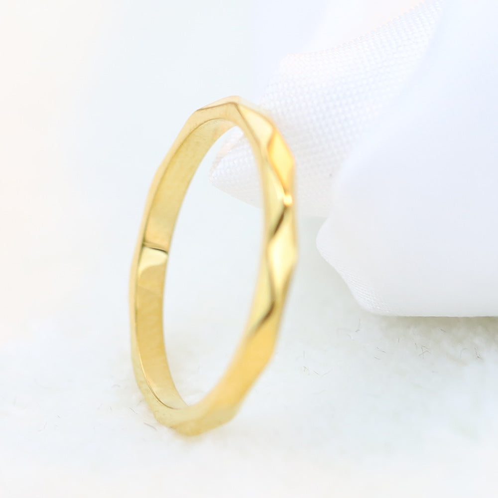 Damen Ring im modernen, facettierten Design Shop Nory
