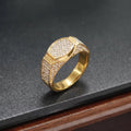 Herren Ring mit funkelndem Zirkonia-Besatz und eleganter Struktur Shop Nory