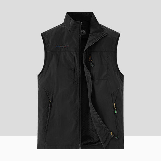 Herren Leichte multifunktionale Outdoor-Utility‑Weste mit Mesh‑Futter und mehreren Reißverschlusstaschen Shop Nory