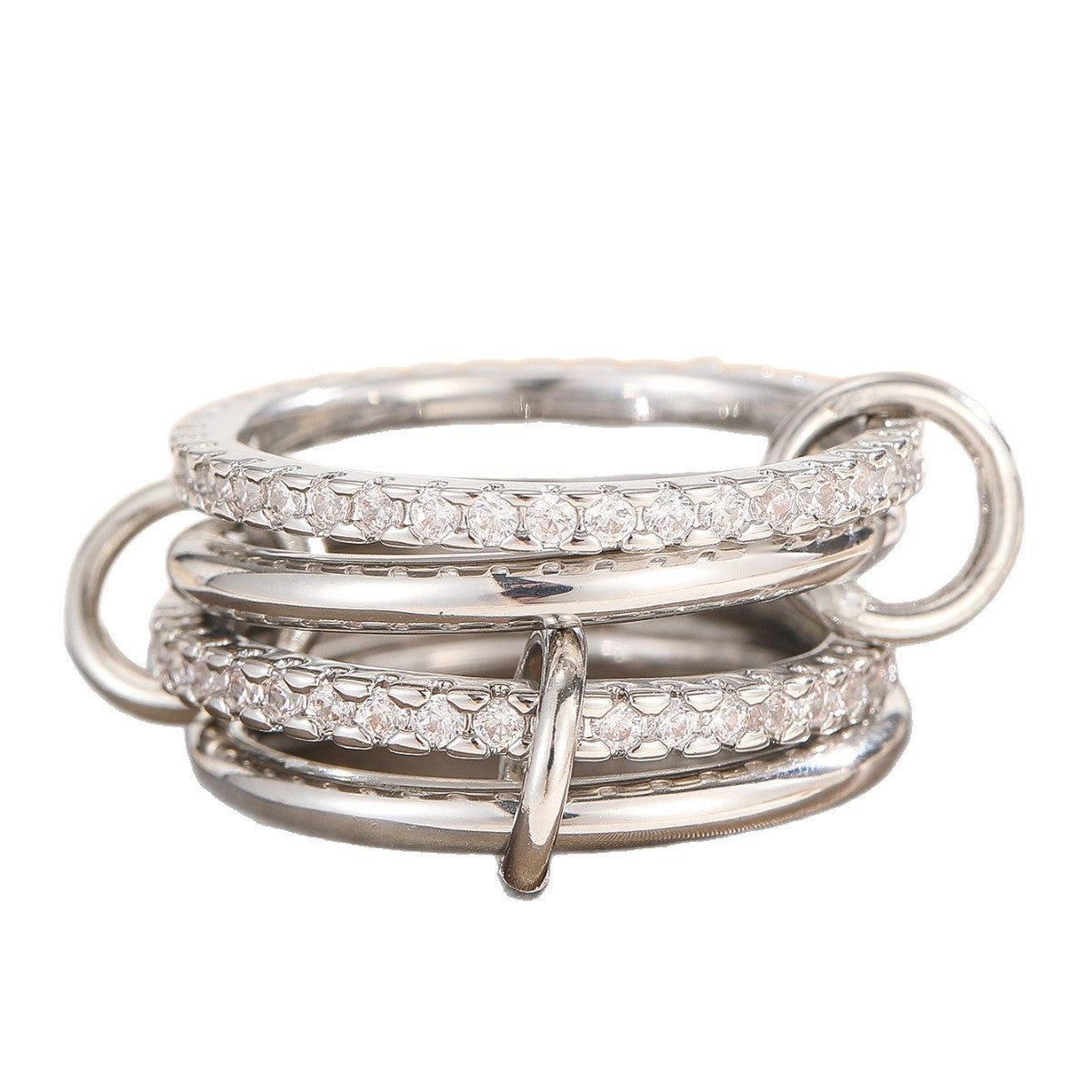 Damen Zierlicher und eleganter Ring mit Zirkonia-Verzierung Shop Nory