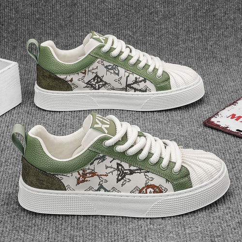 Damen Low-Top Sneaker mit besticktem Schmetterlingsmuster und strukturierter Zehenkappe Shopy Nory