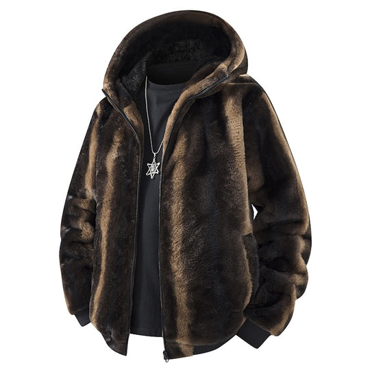 Herren Fleece Jacke mit Kapuze Shop Nory