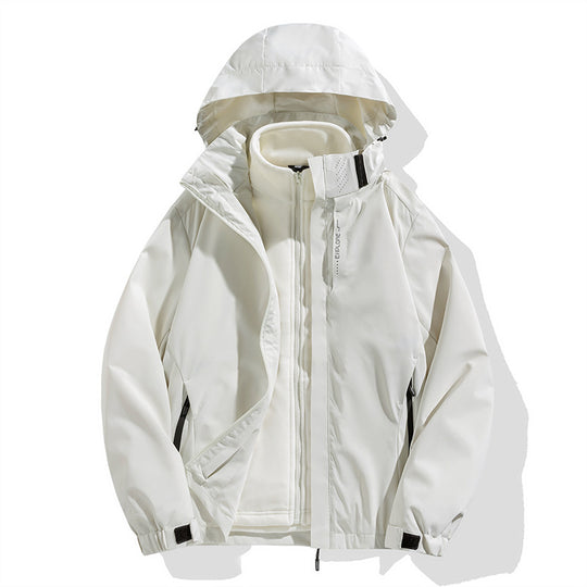Herren zweiteilige Winterjacke mit abnehmbarer Fleece-Innenjacke wasserdicht winddicht Shop Nory