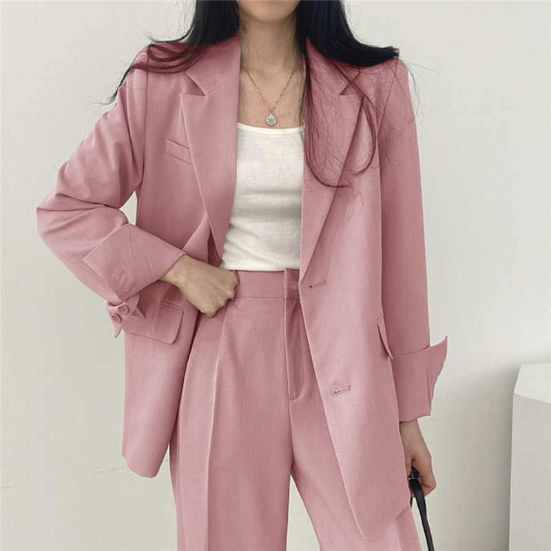 Damen elegantes Blazer-Set mit weitem Schnitt