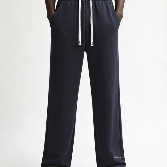 Herren Relaxed-Fit French-Terry Loungehose mit hohem Komfortbund und geradem Bein Shop Nory