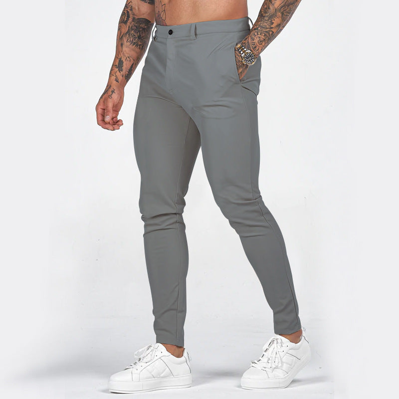 Herren Slim-Fit Chinohose mit modernem Design und elastischem Bund