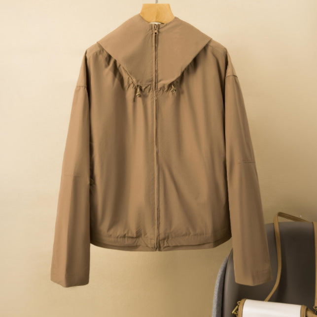 Damen Leichte wasserabweisende Kapuzenjacke Shop Nory