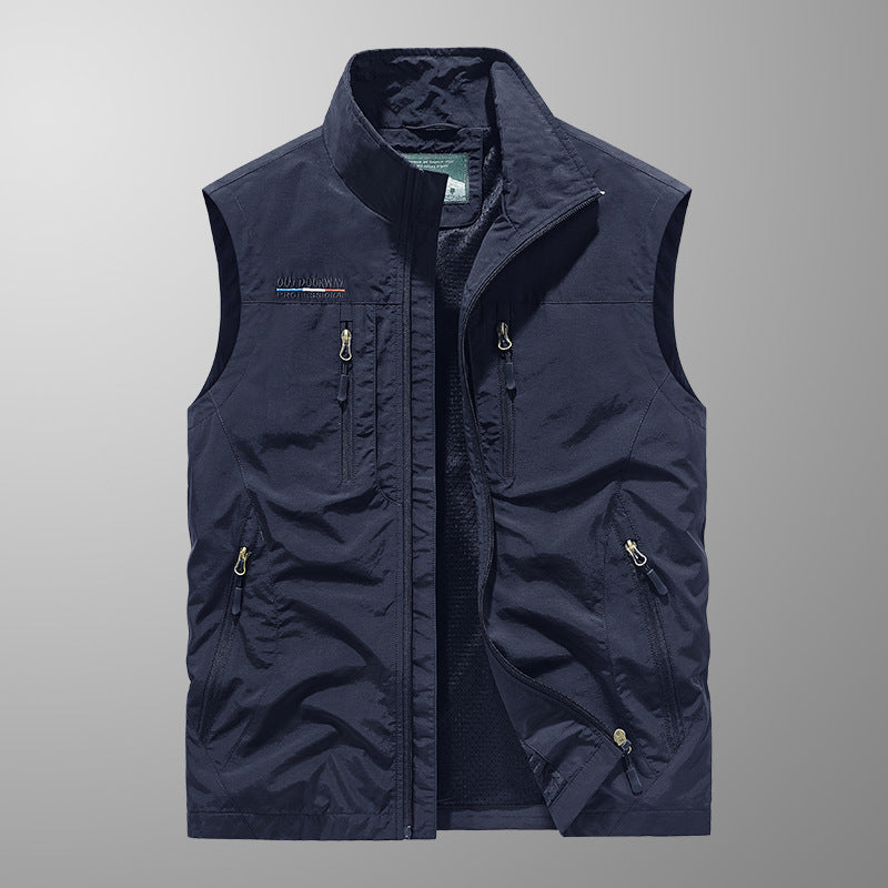 Herren Outdoor-Utility-Anglerweste mit atmungsaktivem Meshrücken und multifunktionalen Taschen Shop Nory