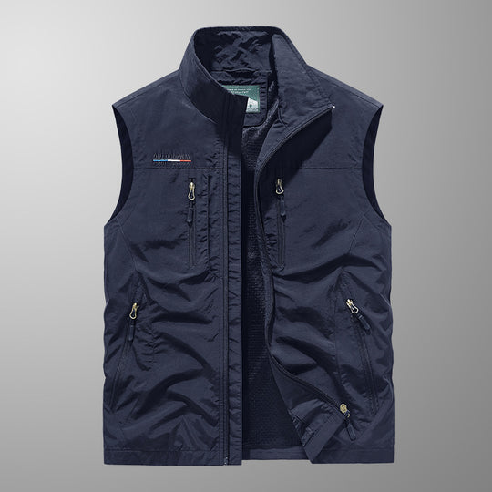 Herren Outdoor-Utility-Anglerweste mit atmungsaktivem Meshrücken und multifunktionalen Taschen Shop Nory