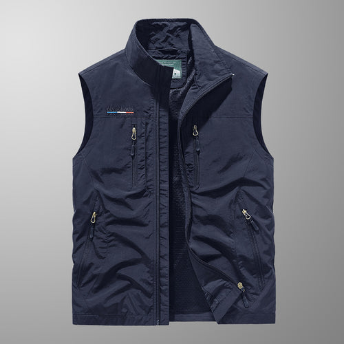 Herren Outdoor-Utility-Anglerweste mit atmungsaktivem Meshrücken und multifunktionalen Taschen Shop Nory
