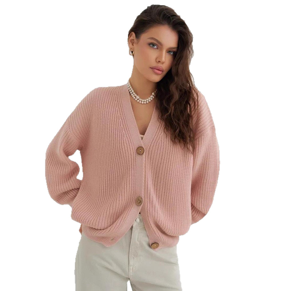 Damen lässiger Strickcardigan