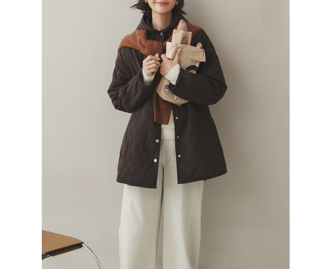 Damen Modische Steppjacke mit Kapuze Shop Nory