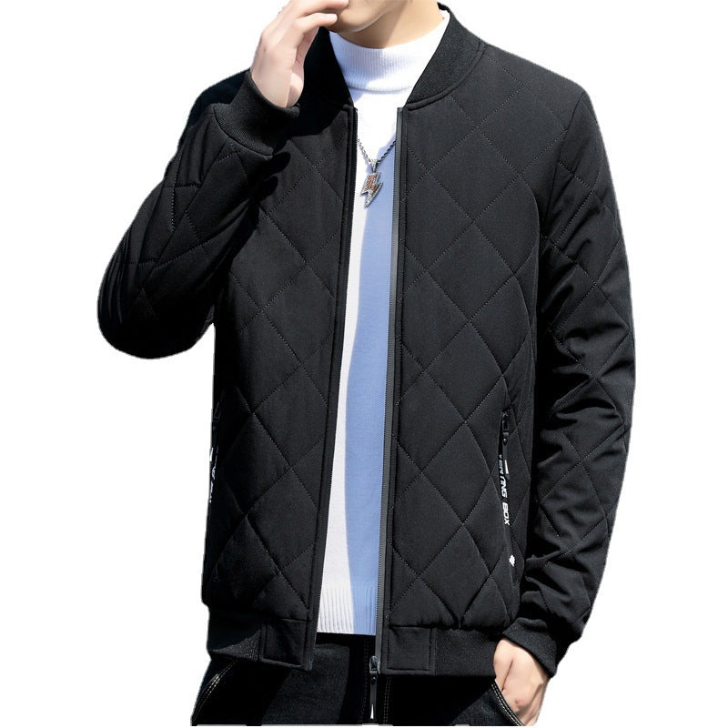 Herren gesteppte Bomberjacke mit gemustertem Innenfutter und Rippenbündchen Shop Nory