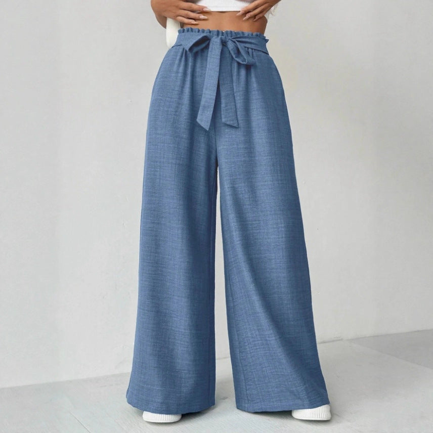 Damen Weit geschnittene Hosen mit verstellbarem Bund