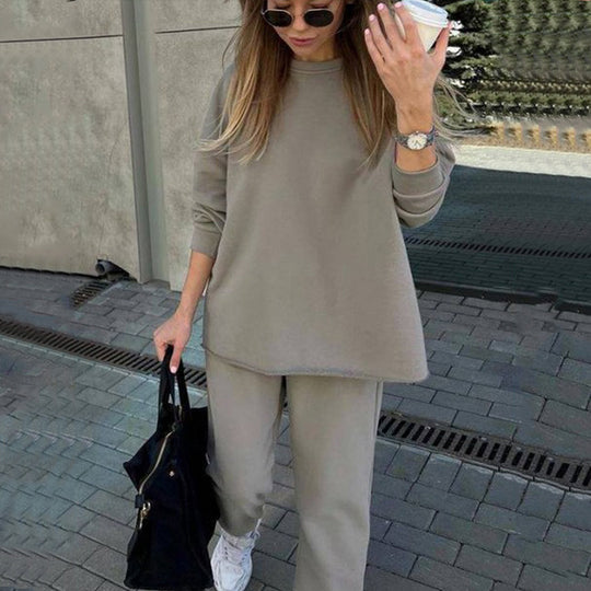 Damen kuscheliges oversized Sweatshirt und Jogginghose Set aus French Terry Shop Nory