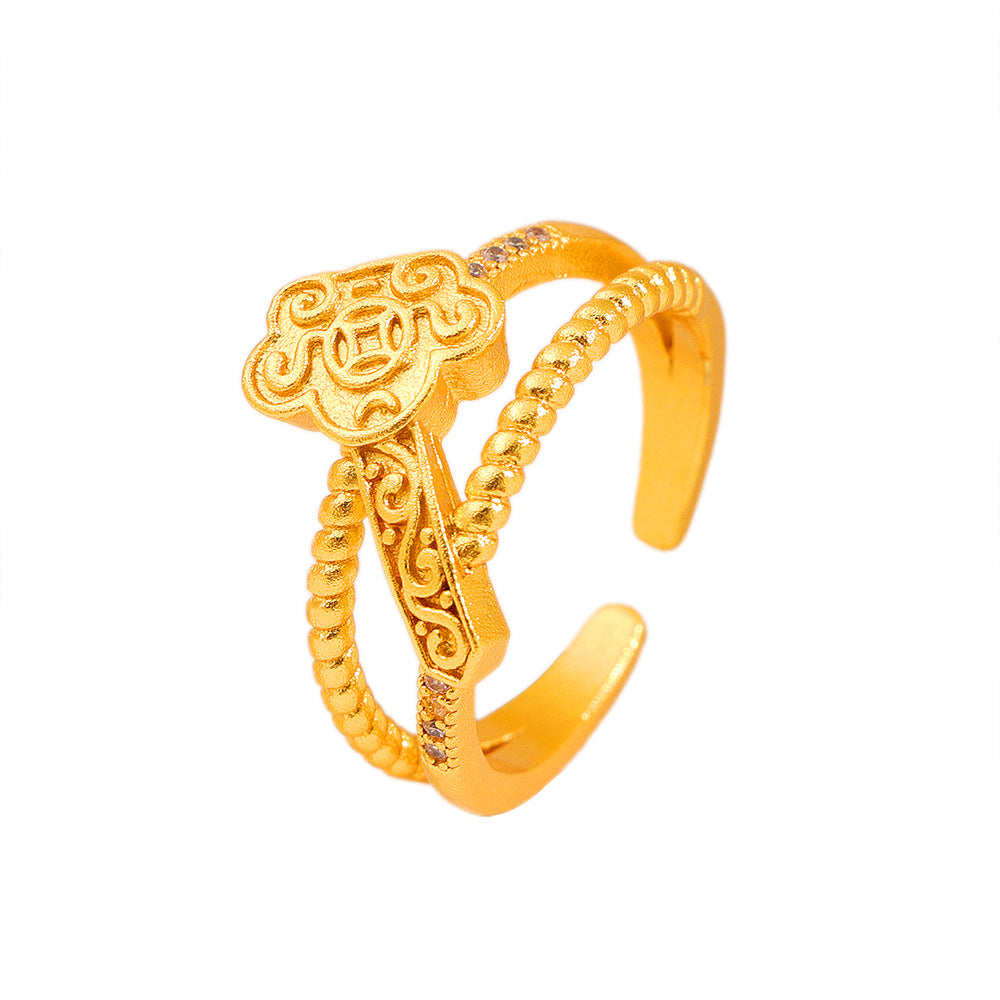 Damen Eleganter Durchbrochen-Ring Shop Nory