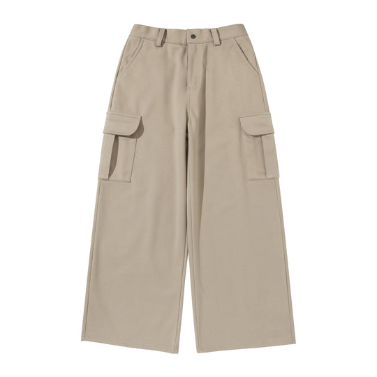 Damen Cropped Cargo-Hose mit weitem Bein und aufgesetzten Taschen Shop Nory
