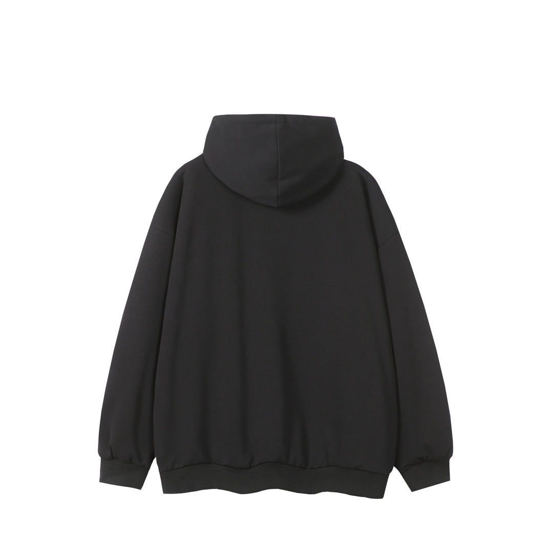 Unisex Oversize-Kapuzenzipjacke mit karierter Kapuzenfütterung und Kängurutaschen Shop Nory