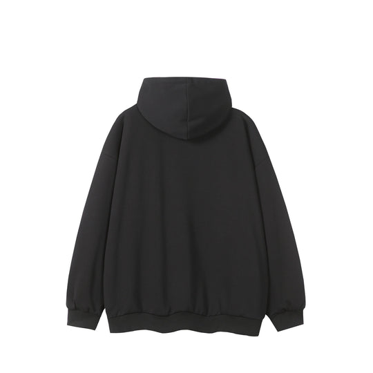 Unisex Oversize-Kapuzenzipjacke mit karierter Kapuzenfütterung und Kängurutaschen Shop Nory