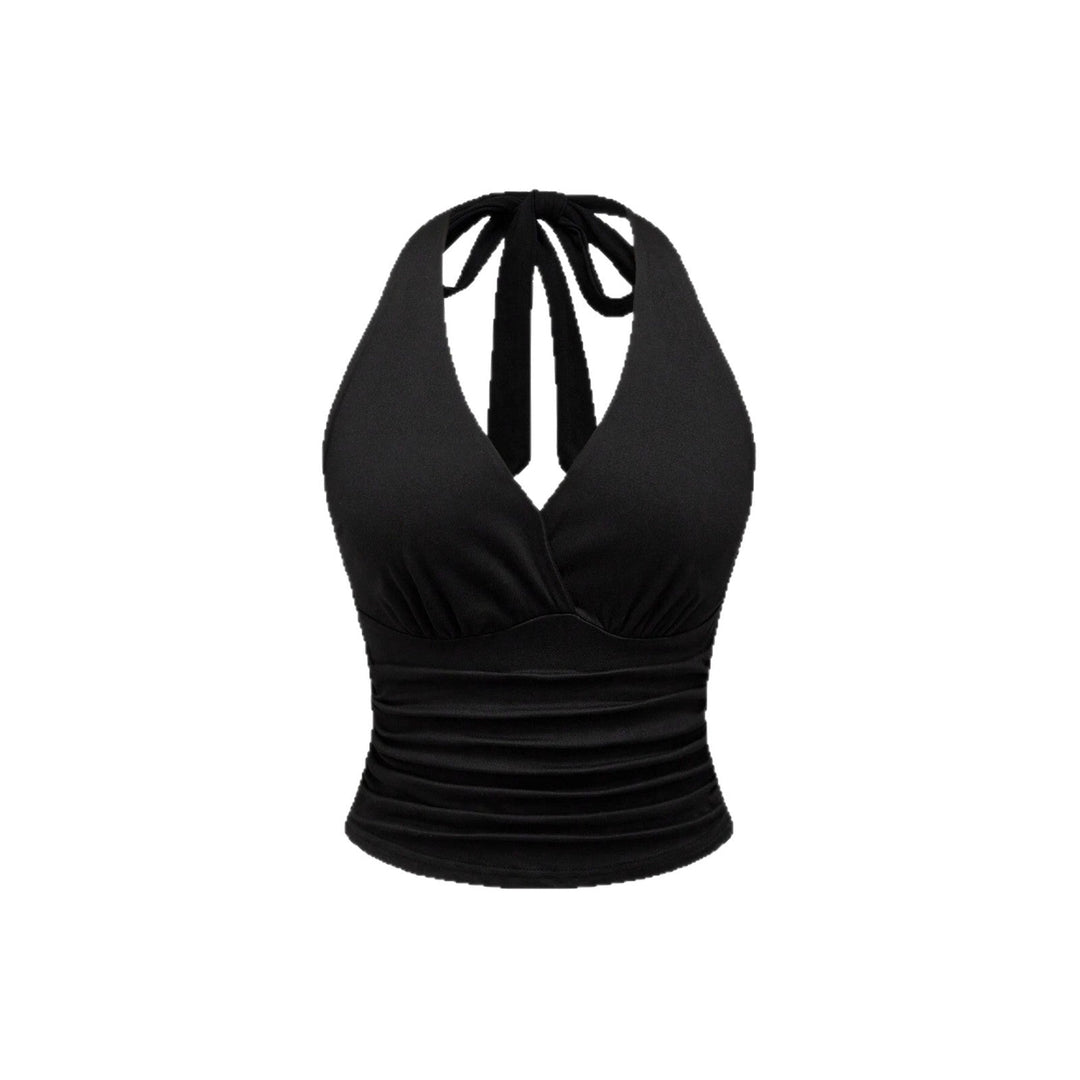Damen Cut-Out Top mit Leo-Muster