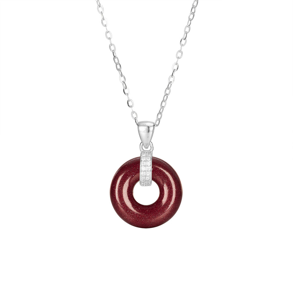 Damen Halskette mit stilvollem Anhänger aus Goldschimmer Shop Nory