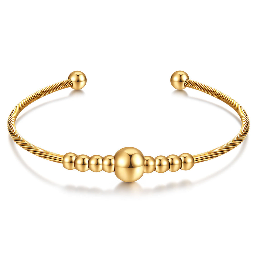 Damen Armreif mit elegantem Drahtdesign und funkelnden Kugeldetails Shop Nory