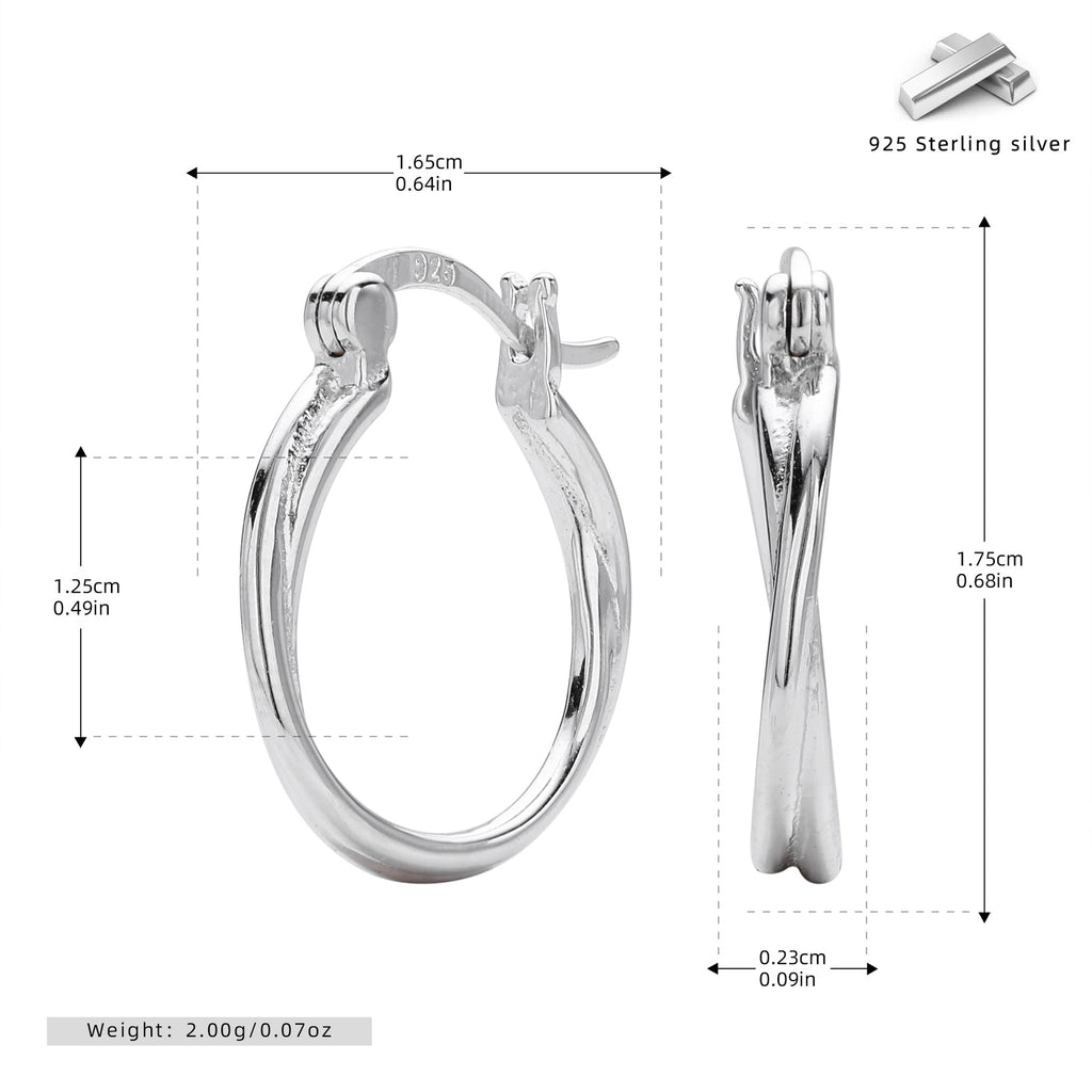 Damen Hoops aus hochwertigem 925 Sterling Silber mit glänzender Goldbeschichtung Shop Nory