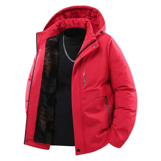 Herren Stylische Winterjacke mit Kunstfell Shop Nory