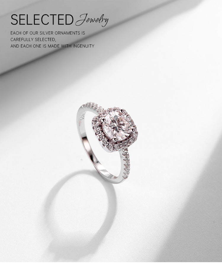 925 Sterlingsilber Moissanite Geometrische Ringe 925 Sterlingsilber Ringe GRA Zertifikat | Shop Nory