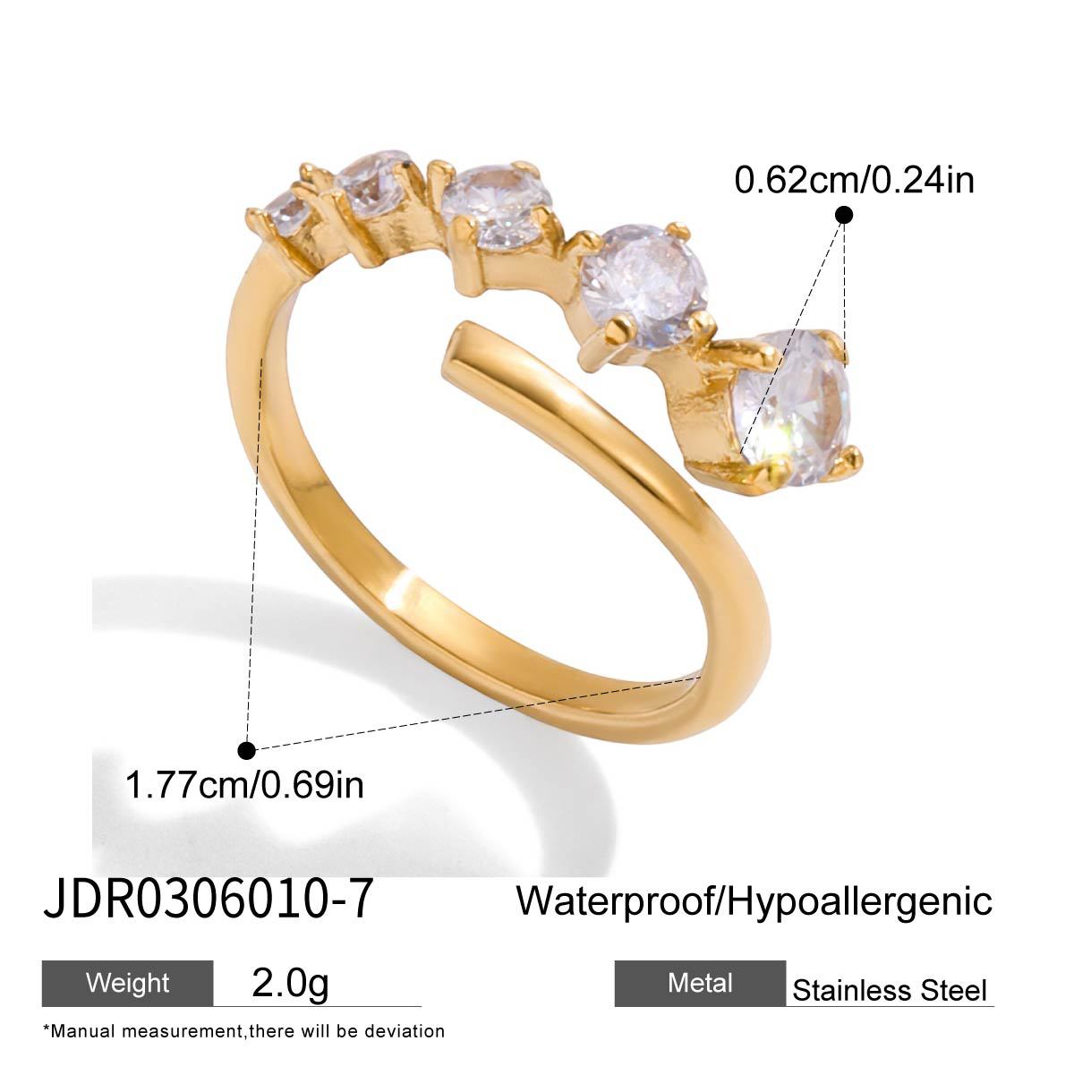Damen eleganter Ring mit funkelndem Zirkonia-Shop Nory